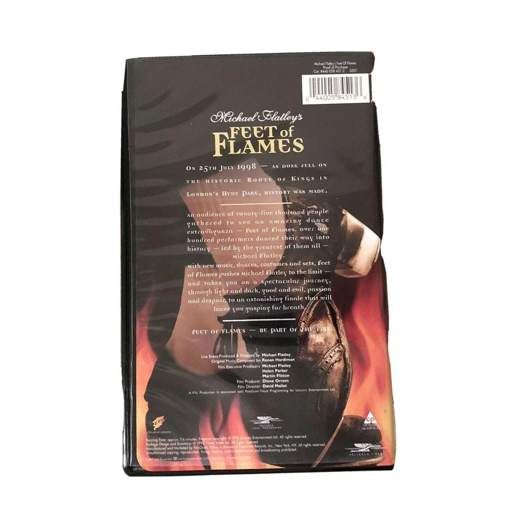 Michael Flatley's Feet‎ Of Flames (VHS, 1998, Clamshell) Dance Musical Movie